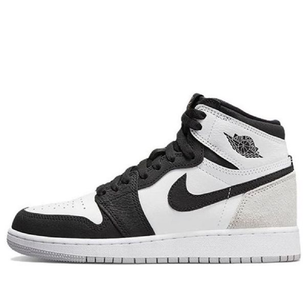 Nike Air Jordan 1 Retro High Tops Og Gs Basketsko Herre Svarte Grå