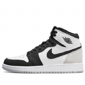 Nike Air Jordan 1 Retro High Tops Og Gs Basketsko Herre Svarte Grå