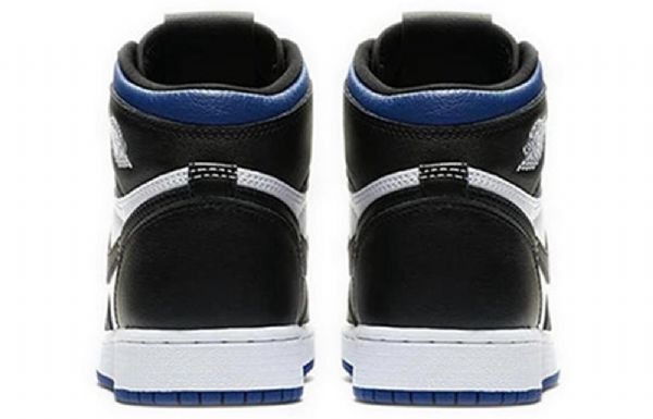 Nike Air Jordan 1 Retro High Tops Og Gs Basketsko Herre Svarte Hvite Blå