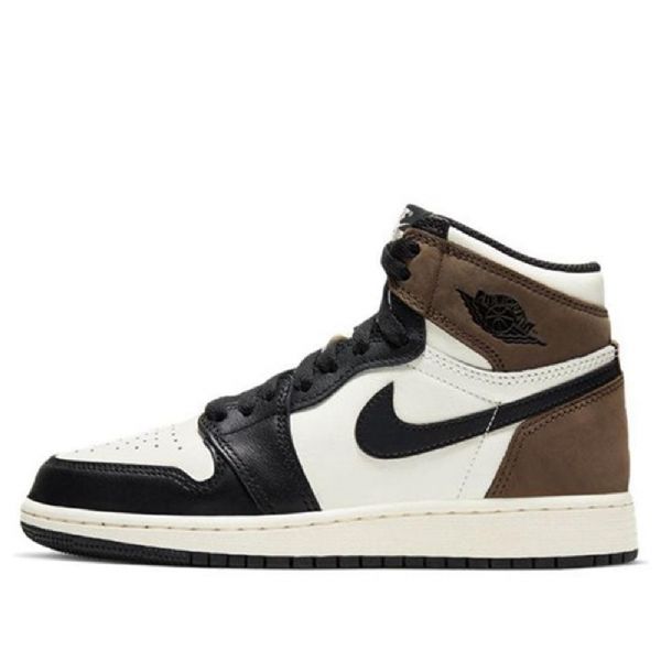 Nike Air Jordan 1 Retro High Tops Og Gs Basketsko Herre Svarte Hvite Brune
