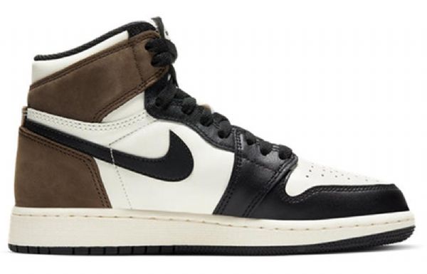 Nike Air Jordan 1 Retro High Tops Og Gs Basketsko Herre Svarte Hvite Brune