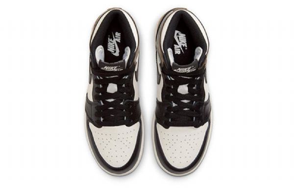 Nike Air Jordan 1 Retro High Tops Og Gs Basketsko Herre Svarte Hvite Brune