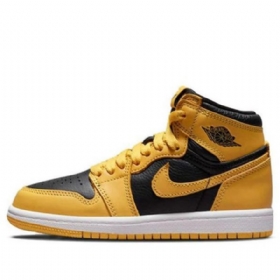 Nike Air Jordan 1 Retro High Tops Og Ps Basketball Shoes Herre Gul Hvite