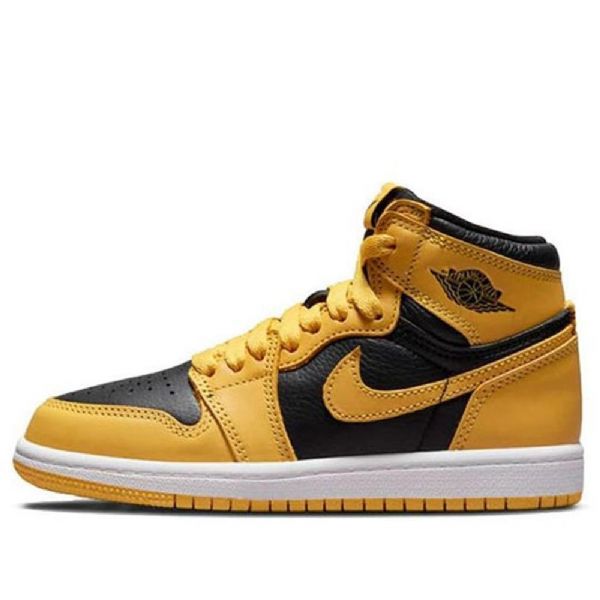 Nike Air Jordan 1 Retro High Tops Og Ps Basketball Shoes Herre Gul Hvite