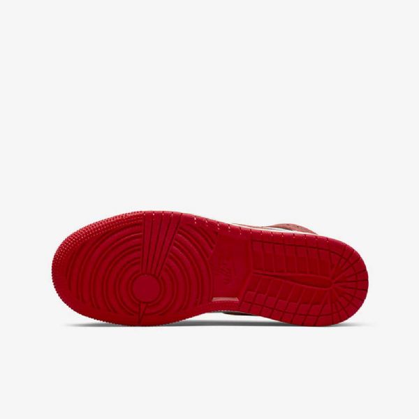 Nike Air Jordan 1 Retro High Tops Og Sko Barn Hvite Svarte Rød