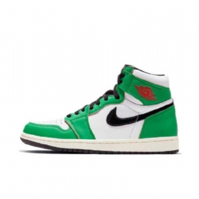 Nike Air Jordan 1 Retro High Tops Og Sko Dame Grønn Hvite
