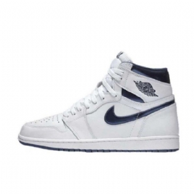 Nike Air Jordan 1 Retro High Tops Og Sko Herre Marineblå