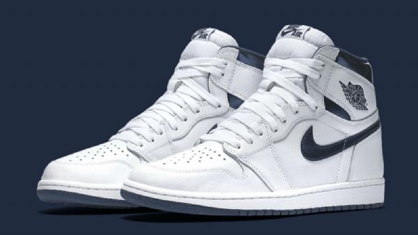 Nike Air Jordan 1 Retro High Tops Og Sko Herre Marineblå