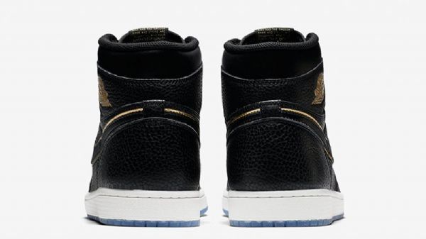 Nike Air Jordan 1 Retro High Tops Og Sko Herre Svarte Gull