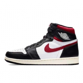 Nike Air Jordan 1 Retro High Tops Og Sko Herre Svarte Rød