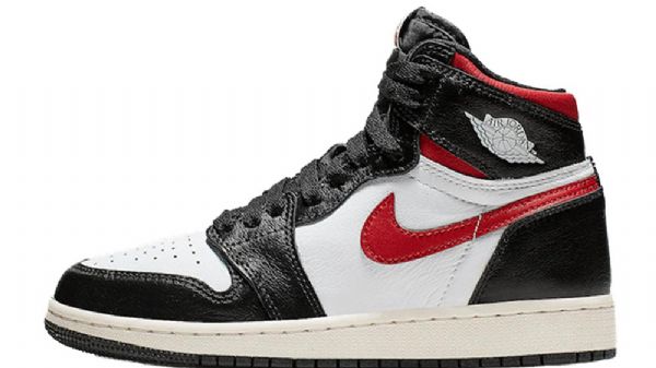 Nike Air Jordan 1 Retro High Tops Og Sko Herre Svarte Rød