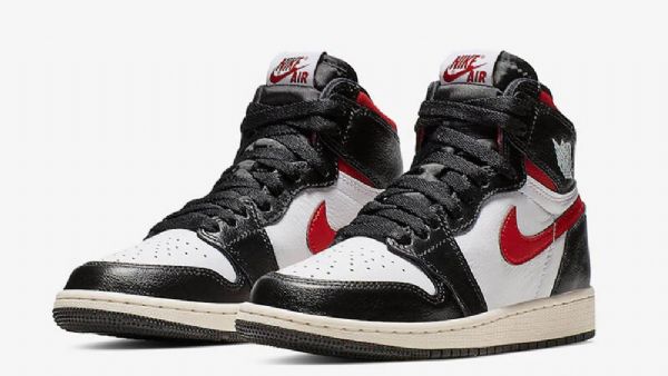 Nike Air Jordan 1 Retro High Tops Og Sko Herre Svarte Rød