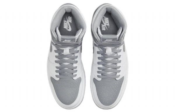 Nike Air Jordan 1 Retro High Tops Og Stealth Basketball Shoes Herre Grå Hvite