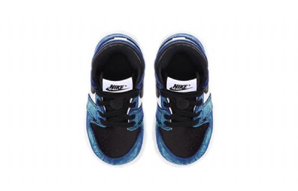 Nike Air Jordan 1 Retro High Tops Og Td Basketball Shoes Barn Blå