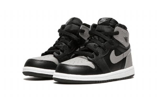 Nike Air Jordan 1 Retro High Tops Og Td Basketball Shoes Barn Svarte Grå
