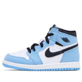Nike Air Jordan 1 Retro High Tops Og Td Sko Barn Blå