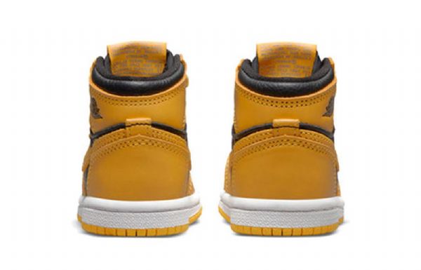 Nike Air Jordan 1 Retro High Tops Og Td Sko Barn Gul Hvite