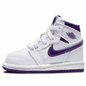 Nike Air Jordan 1 Retro High Tops Og Td Sko Barn Lilla