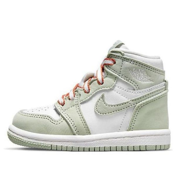 Nike Air Jordan 1 Retro High Tops Og Td Sko Barn Mint Hvite