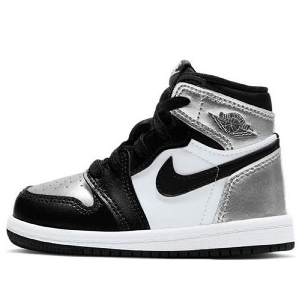Nike Air Jordan 1 Retro High Tops Og Td Sko Barn Sølv