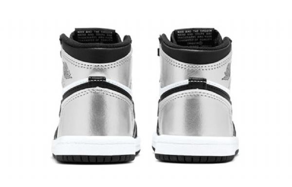 Nike Air Jordan 1 Retro High Tops Og Td Sko Barn Sølv
