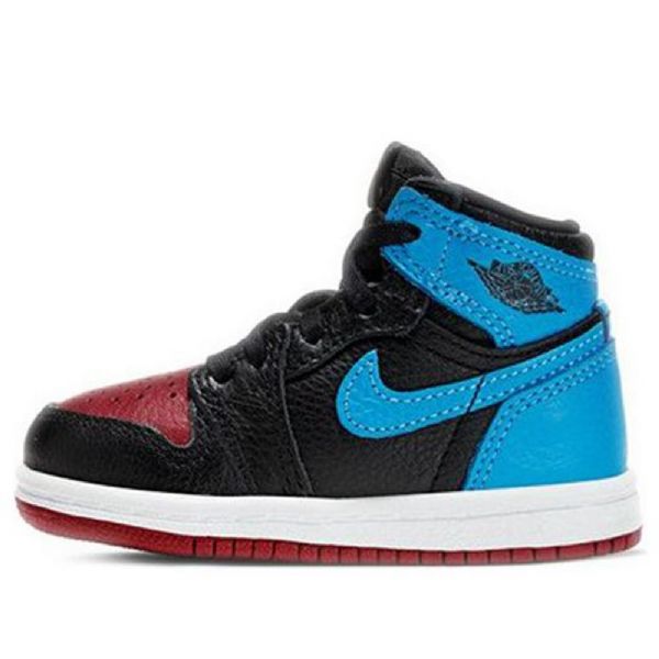 Nike Air Jordan 1 Retro High Tops Og Td Sko Barn Svarte Blå