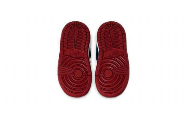 Nike Air Jordan 1 Retro High Tops Og Td Sko Barn Svarte Blå