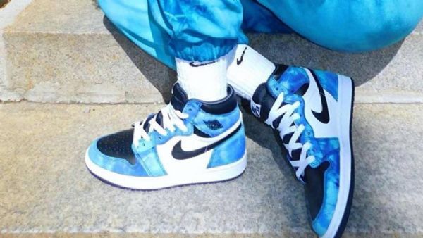Nike Air Jordan 1 Retro High Tops Og Tie Dye Sko Herre Multicolor