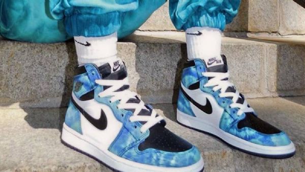 Nike Air Jordan 1 Retro High Tops Og Tie Dye Sko Herre Multicolor