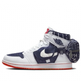 Nike Air Jordan 1 Retro High Tops Og Utility Basketball Shoes Herre Marineblå