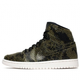 Nike Air Jordan 1 Retro High Tops Premium Basketball Shoes Dame Armygreen