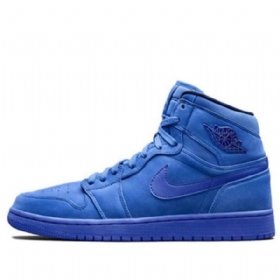 Nike Air Jordan 1 Retro High Tops Premium Basketball Shoes Dame Blå