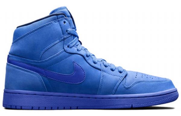 Nike Air Jordan 1 Retro High Tops Premium Basketball Shoes Dame Blå