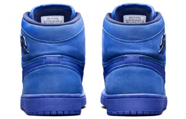 Nike Air Jordan 1 Retro High Tops Premium Basketball Shoes Dame Blå