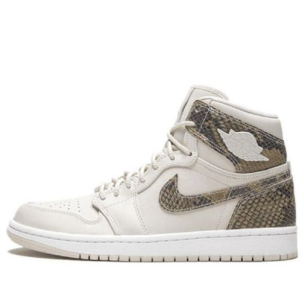 Nike Air Jordan 1 Retro High Tops Premium Basketball Shoes Dame Grå
