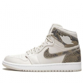 Nike Air Jordan 1 Retro High Tops Premium Basketball Shoes Dame Grå