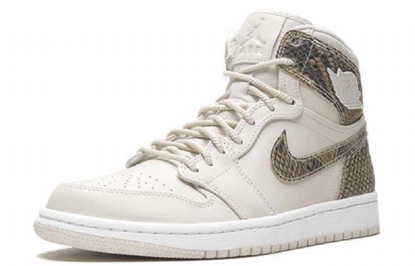 Nike Air Jordan 1 Retro High Tops Premium Basketball Shoes Dame Grå