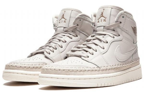 Nike Air Jordan 1 Retro High Tops Premium Basketball Shoes Dame Lyse Grå