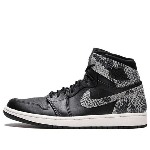 Nike Air Jordan 1 Retro High Tops Premium Basketball Shoes Dame Svarte