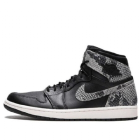 Nike Air Jordan 1 Retro High Tops Premium Basketball Shoes Dame Svarte