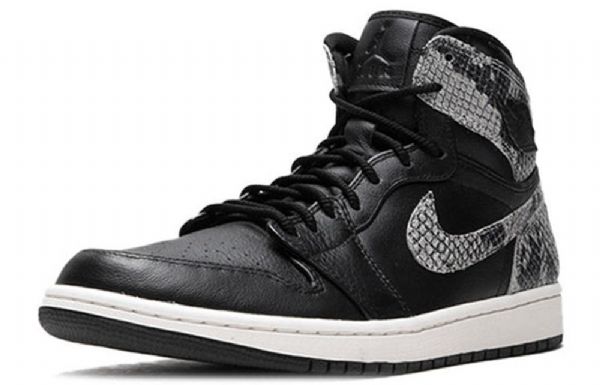 Nike Air Jordan 1 Retro High Tops Premium Basketball Shoes Dame Svarte