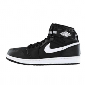 Nike Air Jordan 1 Retro High Tops Reima Sko Herre Svarte Hvite