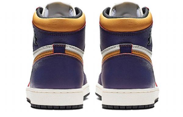 Nike Air Jordan 1 Retro High Tops Sb Basketball Shoes Herre Lilla Hvite Gul