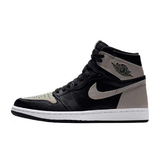 Nike Air Jordan 1 Retro High Tops Shadow Sko Herre Svarte Grå