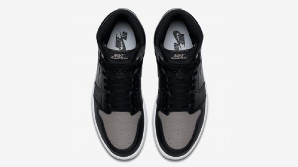 Nike Air Jordan 1 Retro High Tops Shadow Sko Herre Svarte Grå
