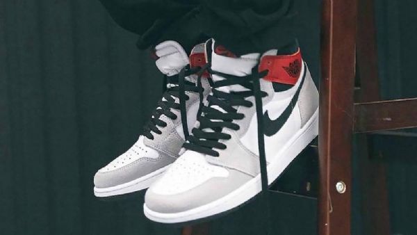 Nike Air Jordan 1 Retro High Tops Sko Herre Lyse Grå