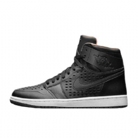 Nike Air Jordan 1 Retro High Tops Vachetta Sko Herre Svarte