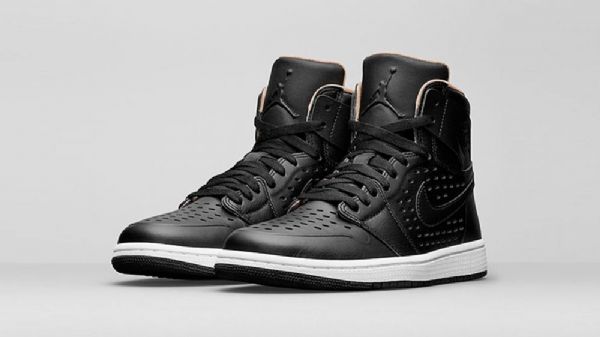 Nike Air Jordan 1 Retro High Tops Vachetta Sko Herre Svarte