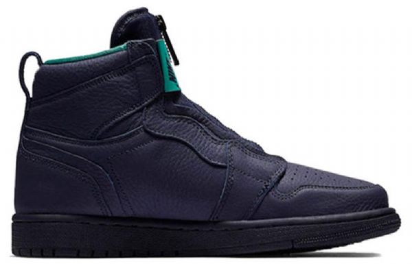 Nike Air Jordan 1 Retro High Tops Zip Basketball Shoes Dame Blå