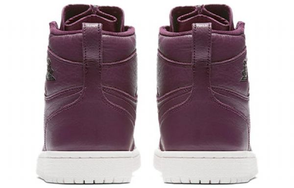 Nike Air Jordan 1 Retro High Tops Zip Basketball Shoes Dame Burgunder